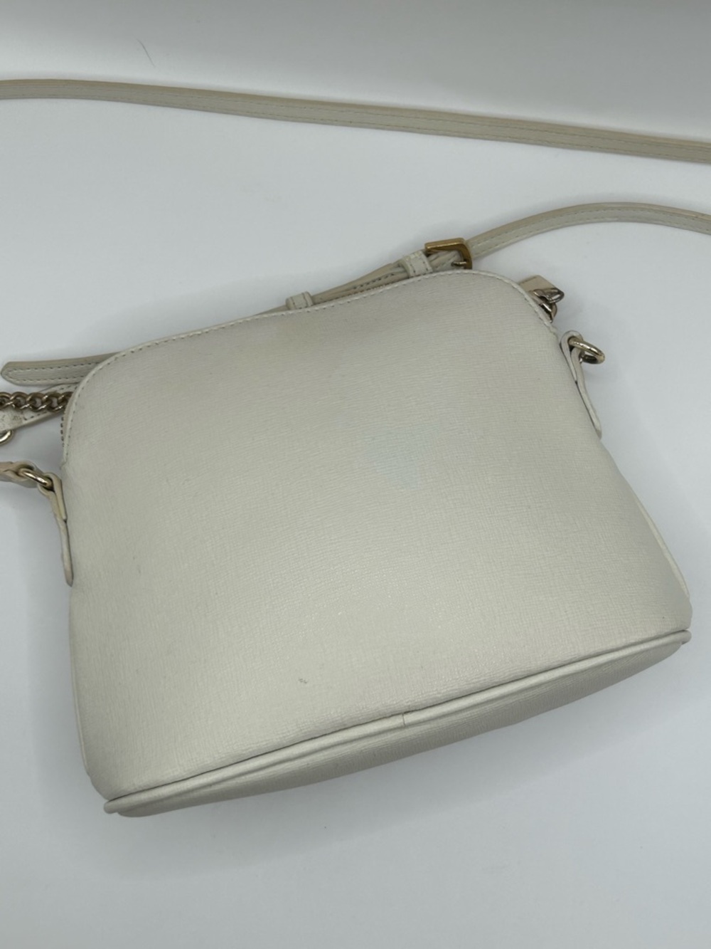 Furla Ivory Leather Crossbody Bag with Gold Hardware - Picture 2 of 8